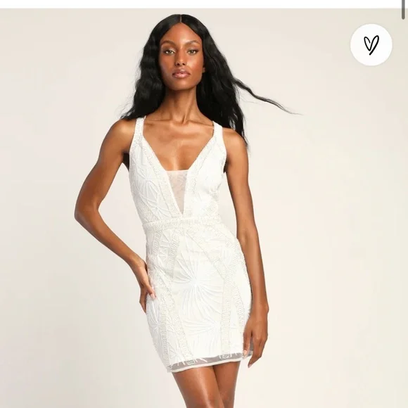 Lulus | Dresses | Love Romance White Beaded Sequin Cutout Mini Dress | Poshmark Lulus | Dresses | Love Romance White Beaded Sequin Cutout Mini Dress | Poshmark